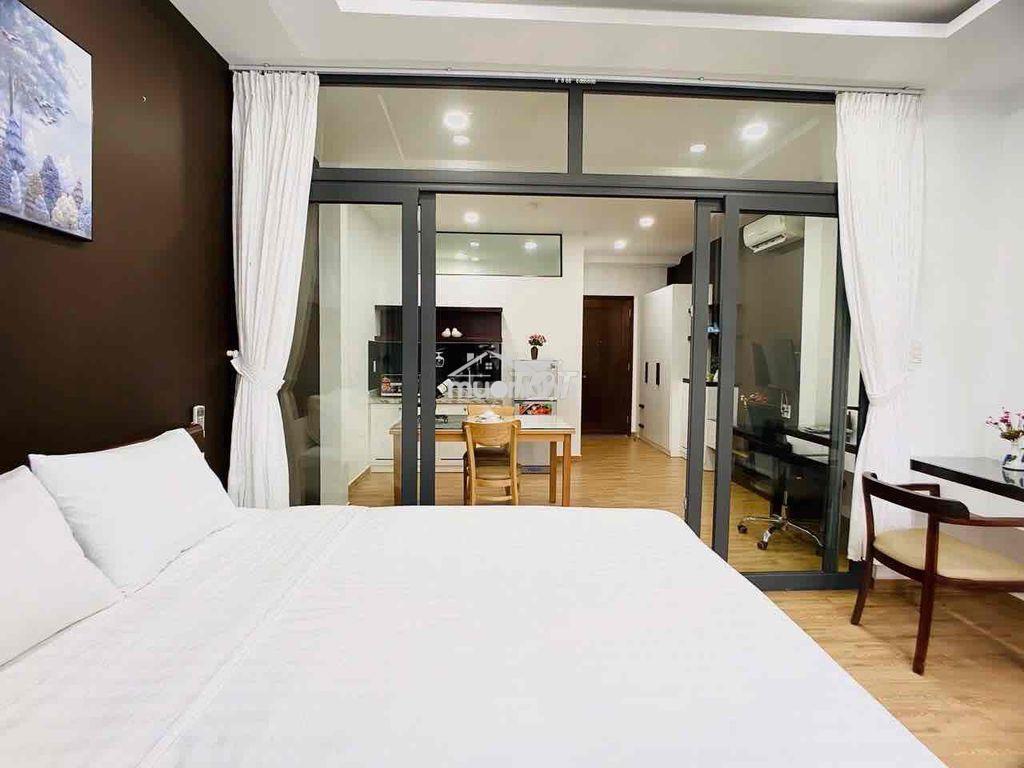 Cho thuê căn hộ 1pn tách bếp - có ban công - rộng 35m2 - hoàng sa q3 - 2
