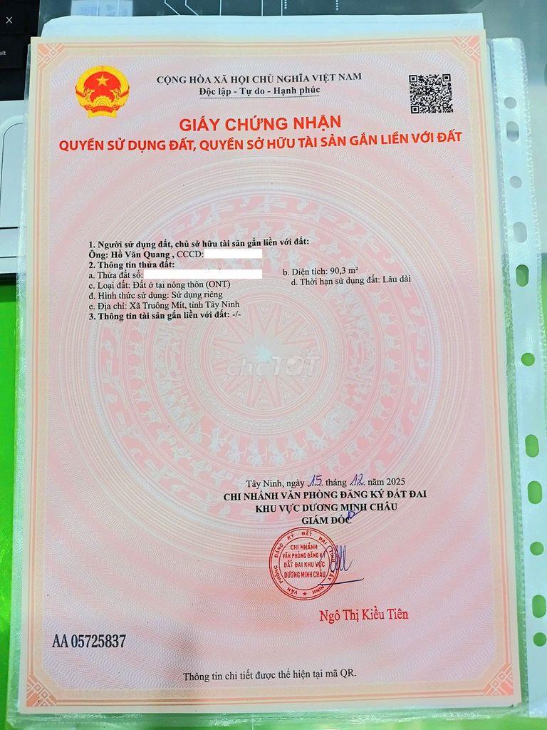 Bán 1 nền 90 thổ kcn phước đông, có bản vẽ nhà - 3