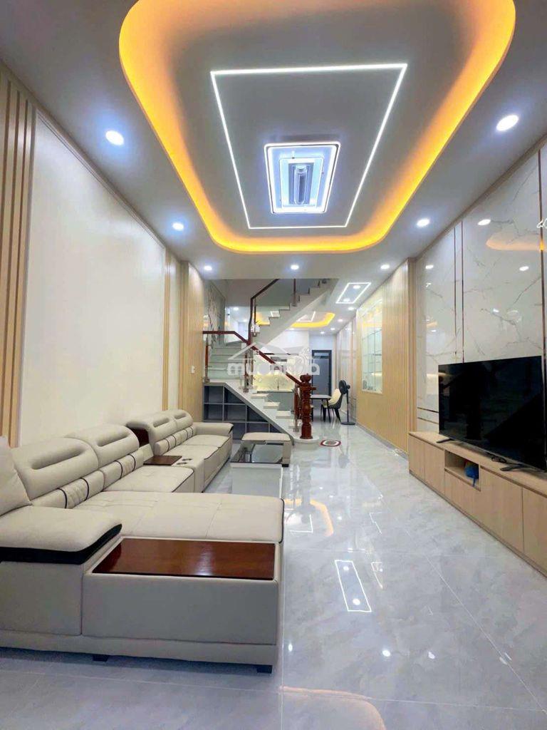Nhà 4 tầng btct mới đẹp – 73m² – hẻm ô tô thông thị trấn – sát chợ hm - 2