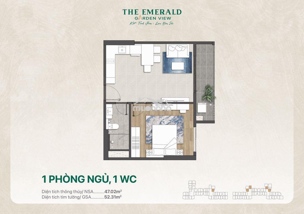The emerald garden view, chỉ 1.39 tỷ/căn, thanh toán 0,5% mỗi tháng - 3
