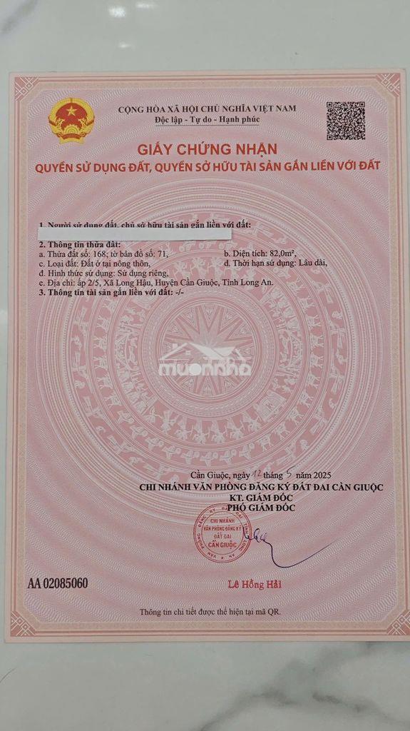 Bán đất thổ cư đường lê văn lương nối dài