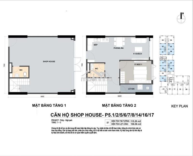 Cần thuê shophouse picity hoàn thiện cơ bản như căn hộ