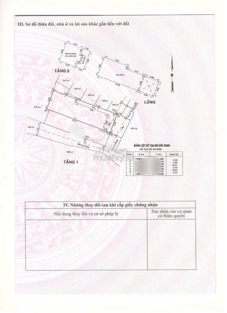 Bán nhà dt ngang đến 5.5x19m thống nhất p16. giá chỉ 7ti4 thương lượng - 2