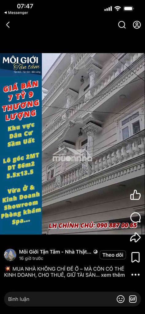Bán nhà góc2 mặt tiền