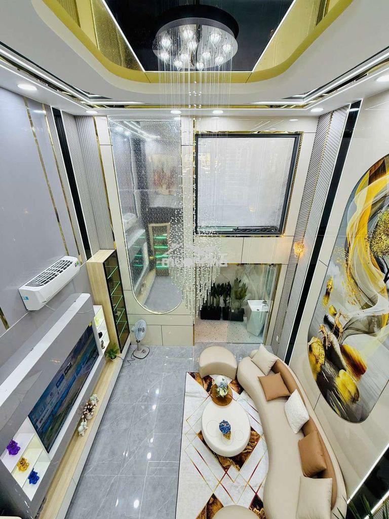 Nhà nguyên căn trệt lửng 4 lầu có 5pn có thang máy 450ky hẻm 8m 1 trục - 4