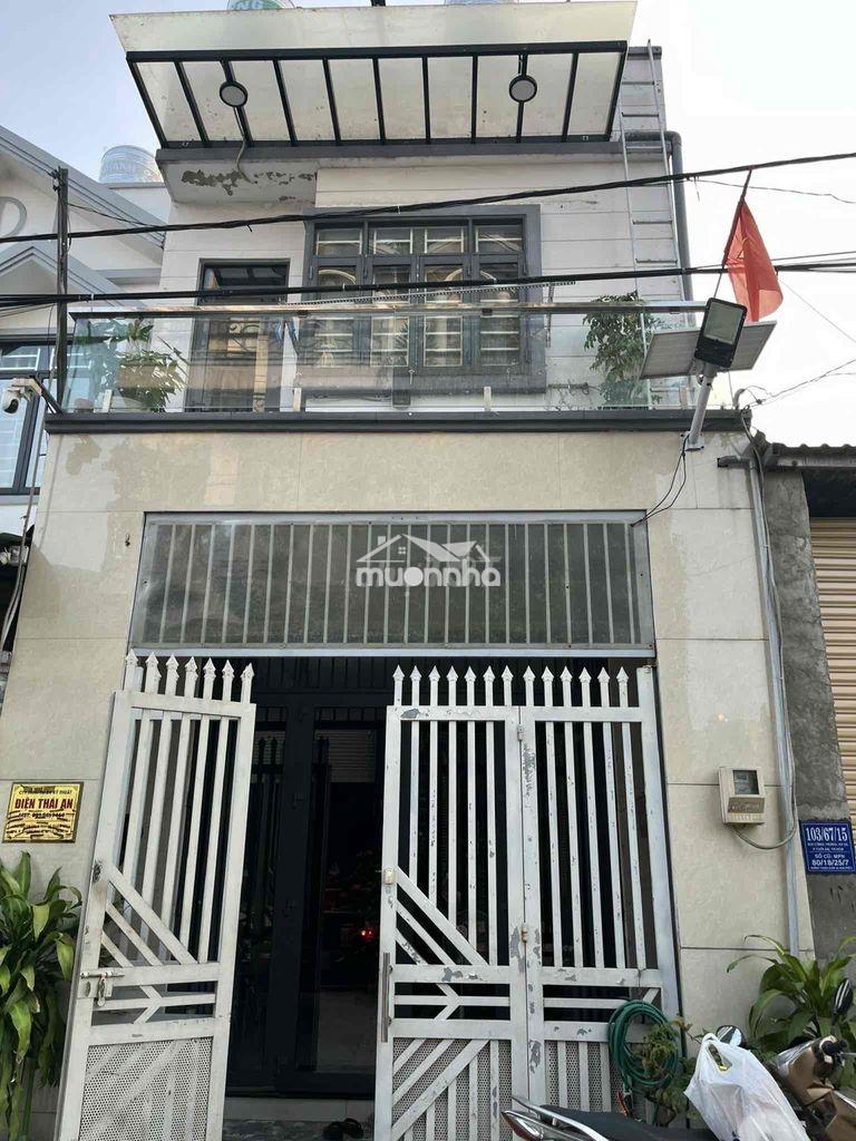 Bán nhà tx 52 - 1 trệt 1 lầu 2pn - đường 7m - gần sông thoáng mát
