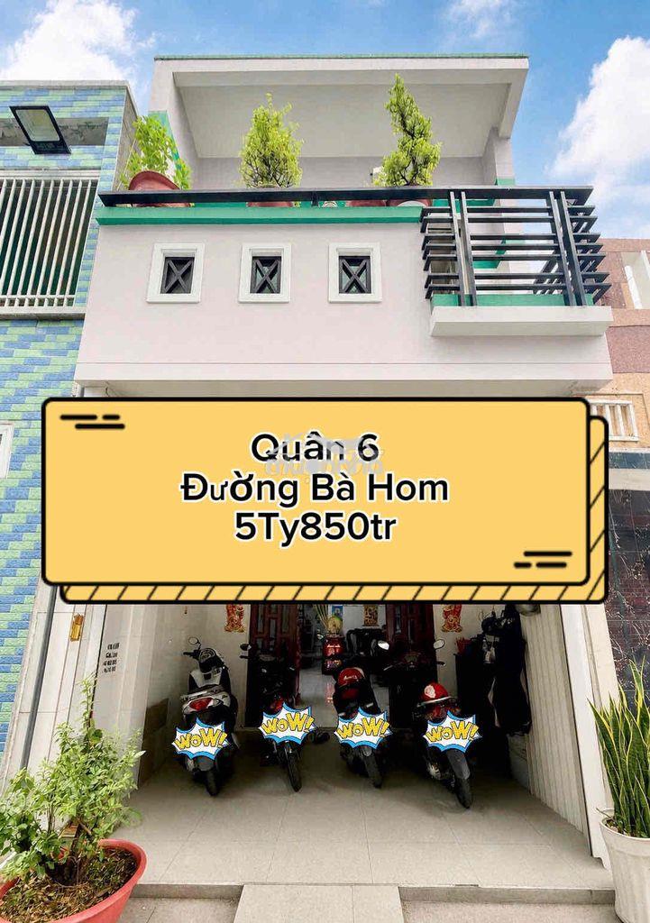 Nhà bán quận 6 ngang 4.3m x 16m 67m2. 1 lầu nhà mới đẹp