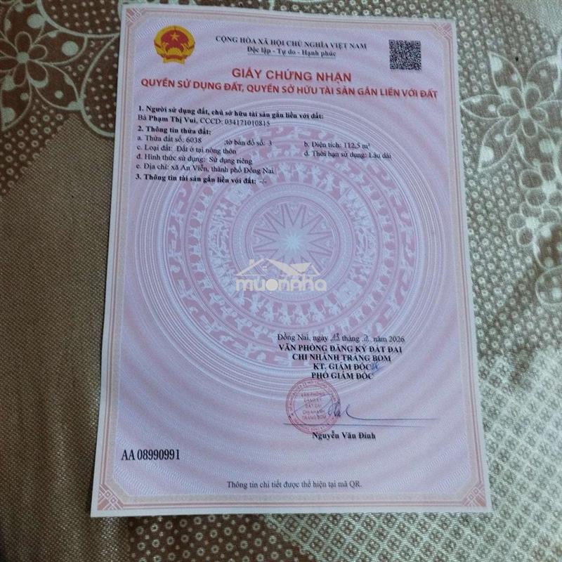 Đất gần khu công nghiệp giang điền trảng bom đồng nai đất vuông vứt đe