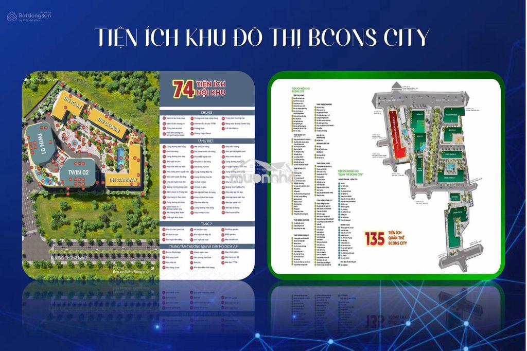 Bán căn hộ bcons center city 2.6ty/căn,tt 5 tháng 1 lần,tặng 2chi vàng - 3