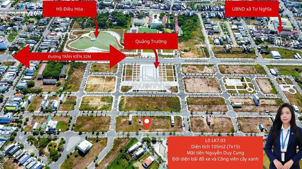 Bán đất quảng ngãi-mặt tiền 7m-đối diện công viên-bãi đổ xe - 2