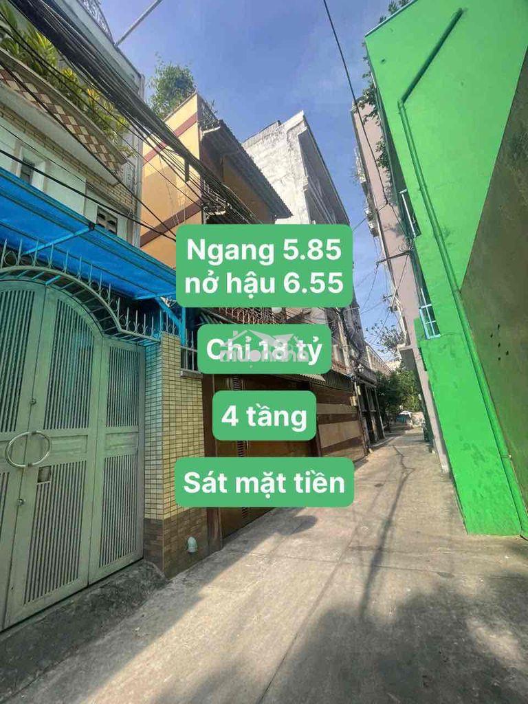 18 tỷ cho 4 tầng ngang 5.85 nở hậu trần bình trọng - 2