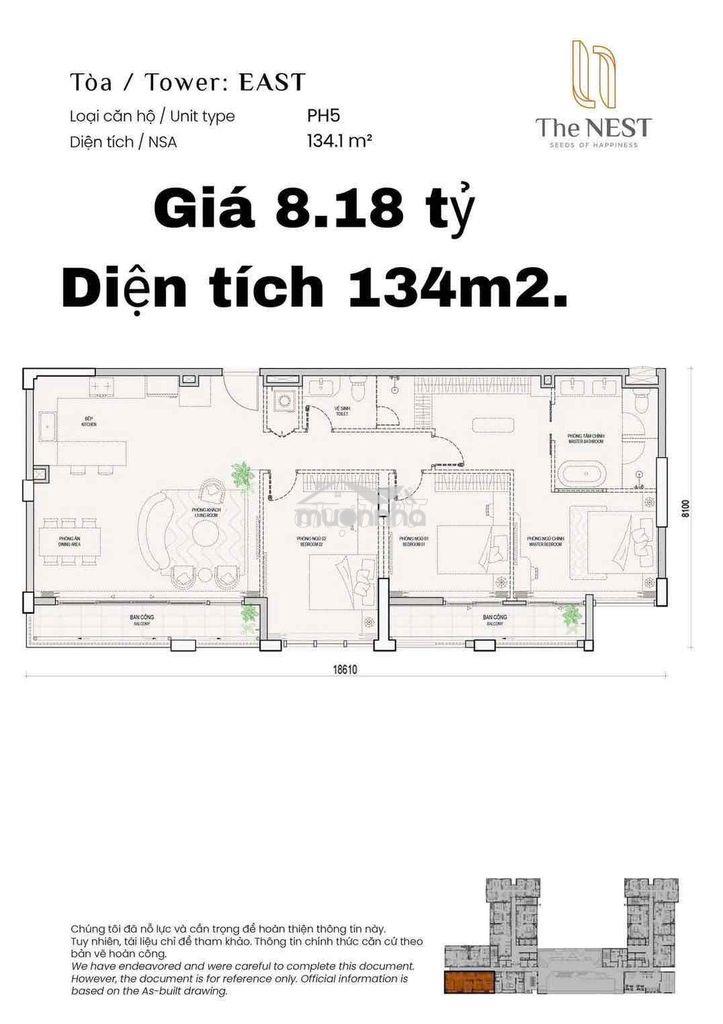 BÁN CĂN PENTHOUSE THE NEST GIÁ 8.218 THÀNH PHỐ MỚI - 2