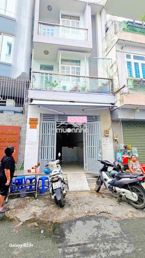 Cho thuê nhà hẻm xe hơi 8m âu dương lân p3 q8 1 trệt 3 lầu – giá 12 tr