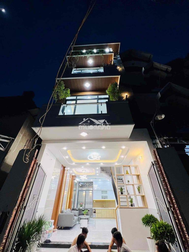 Nhà đẹp- sang- hiện đại, 5 phòng ngủ lớn, 5 lầu, bình thạnh
