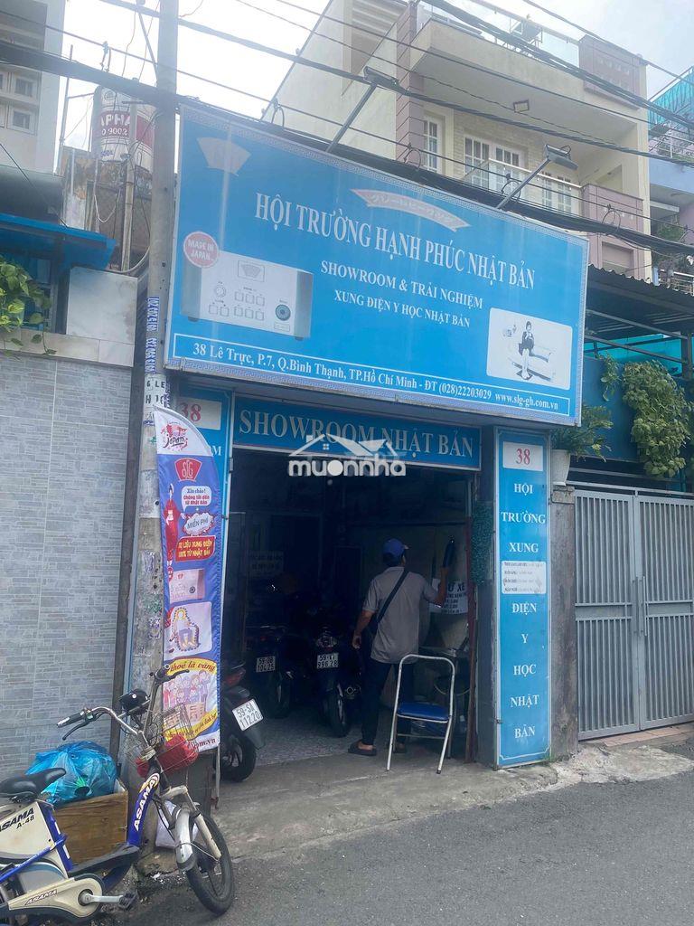 Nhà cho thuê dài hạn , mặt tuền số 38, đường lê trực p 7 quận bình tha