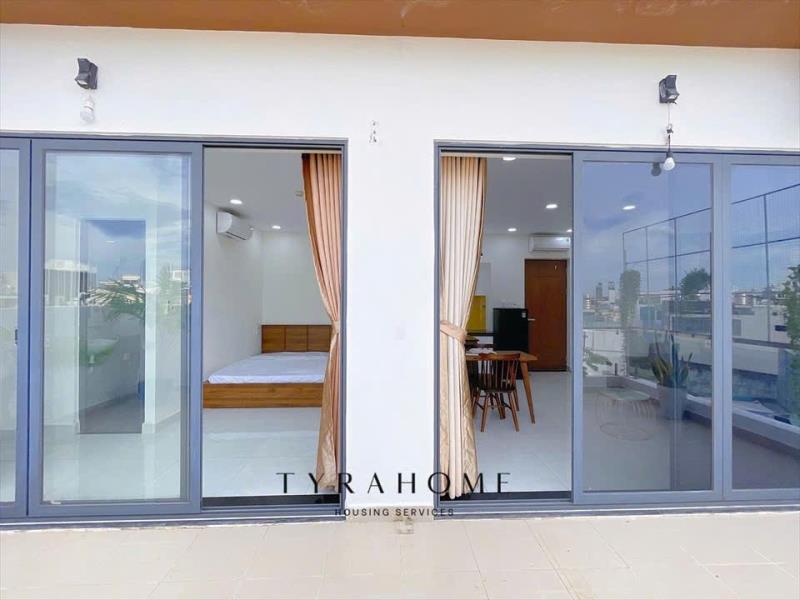 Chu thuê phòng tách bếp - giặt riêng - thang máy - balcony lớn, gần trường văn lang, chợ bà chiểu