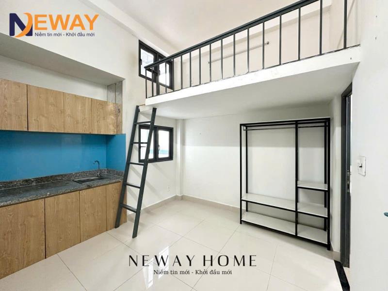 Phòng có gác mới , đầy đủ nội thất ngay đại học văn hiến - thang máy, bảo vệ, bãi xe lớn