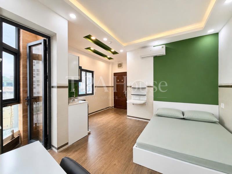 Cho thuê studio ban công full nội thất điện biên phủ gần uef, hutech , ngoại thương