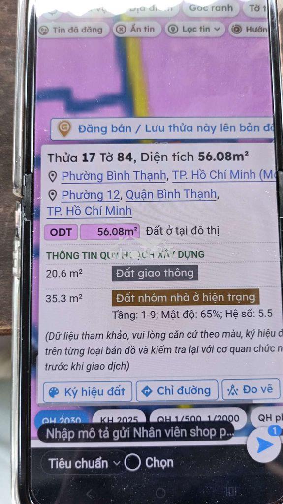 Nhà mặt tiền đường dự phóng phan chu trinh
