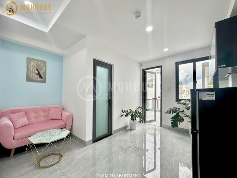 Cho thuê căn hộ 1 phòng ngủ  bùi đình túy – ban công – thang máy