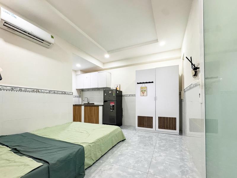Căn hộ studio 28m2, đường bùi quang là, có hầm xe, thang máy, gần đại học văn hiến