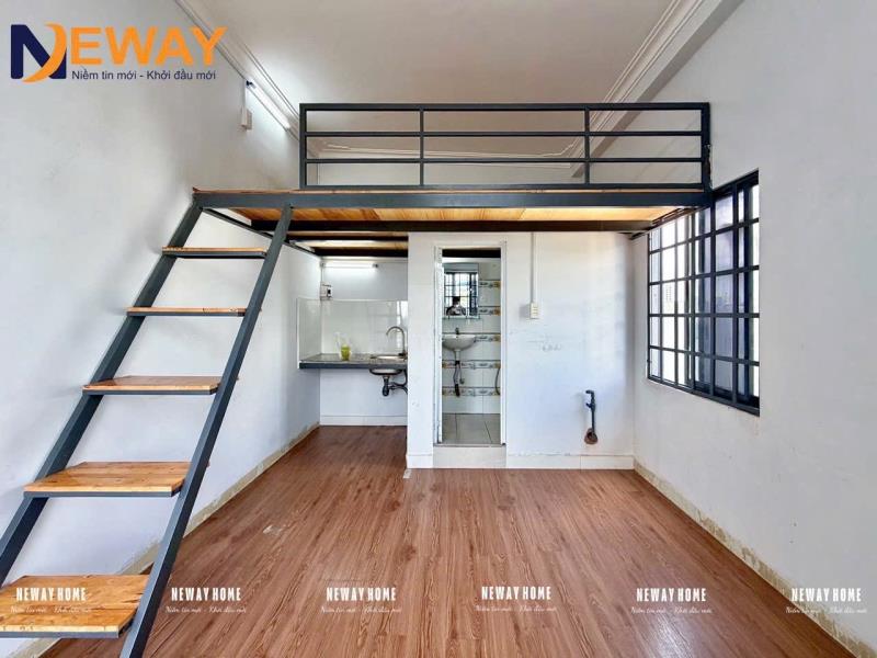 Phòng gác lửng siêu rộng ban công có máy lạnh, thang máy - vhu, huit, chợ tân hương - 3