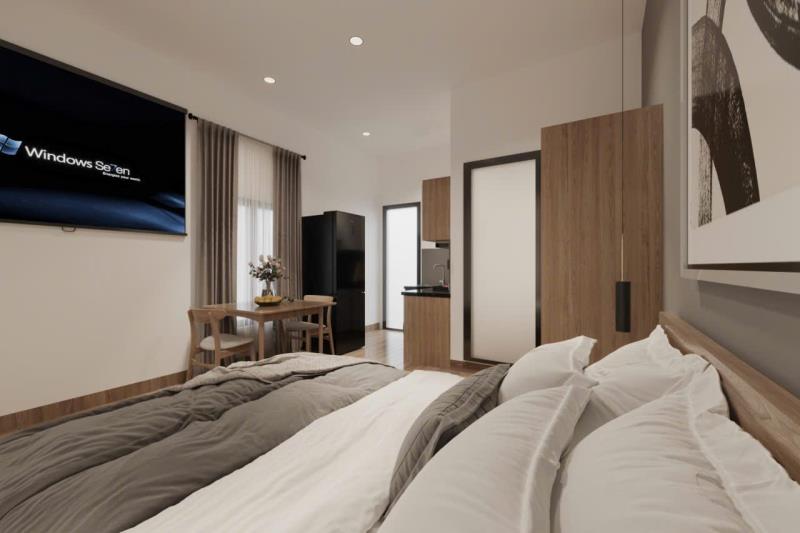 Cho thuê căn hộ studio bạch đằng, bình thạnh – nhà mới, máy giặt riêng 