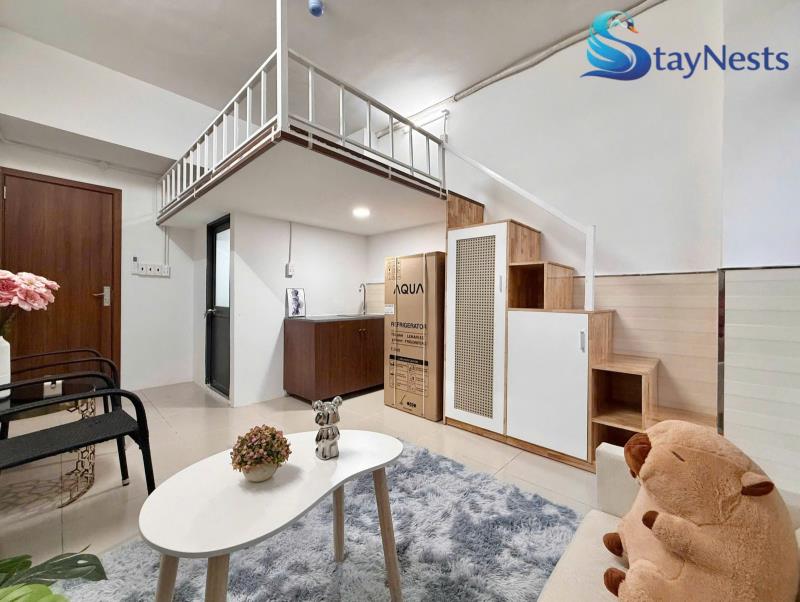 Cho thuê căn hộ duplex rộng - full nội thất ở tân phú gần đại học văn hiến - 0867066206