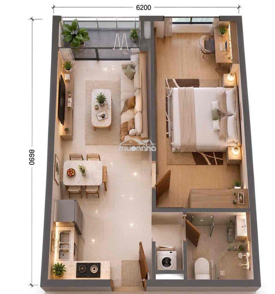 Bán căn hộ  2pn 72m2 đối diện aone bình dương liên hệ xem nhà - 2