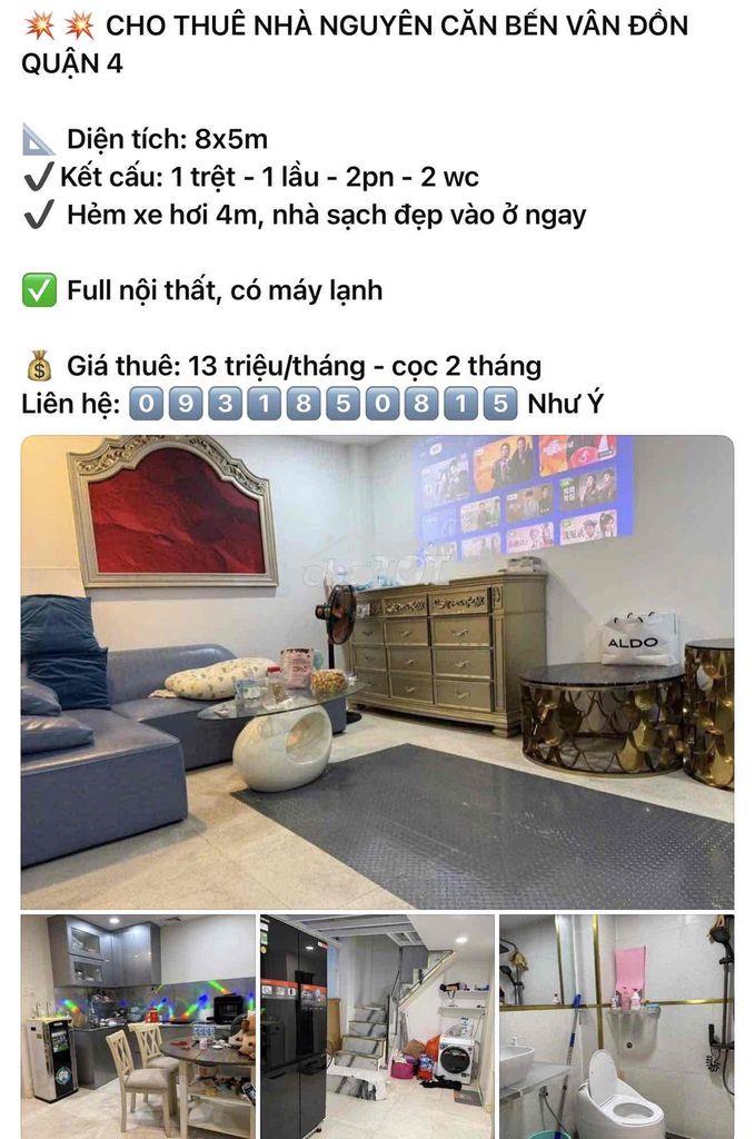 💥💥Cần cho thuê nhà nguyên căn q4 giá từ 4tr -> 30triệu - 3