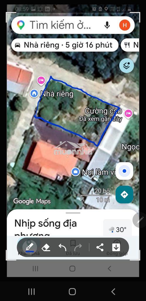 Nhà sàn gỗ 2 tầng trên nền vườn 800m2