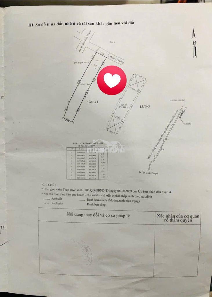 Chính chủ bán nhà căn góc quận 4 dt 63,7m giá 6,5 tỷ (tl)