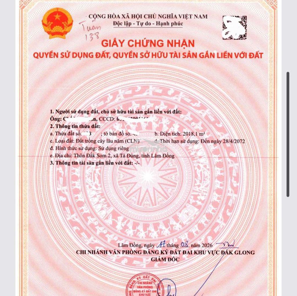 Bán đất mặt tiền quốc lộ 28, cách kdl tà đùng 5km - 2