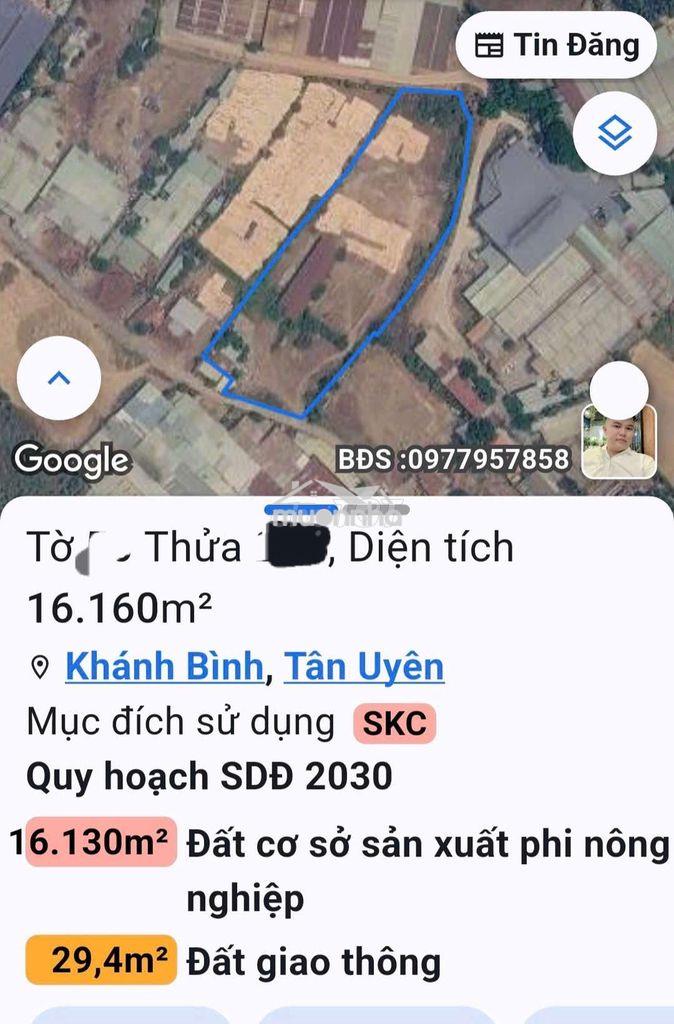 Cho thuê dài hạn  16.000m2 đất skc,khánh bình,tân hiệp,tân uyên,bd - 3