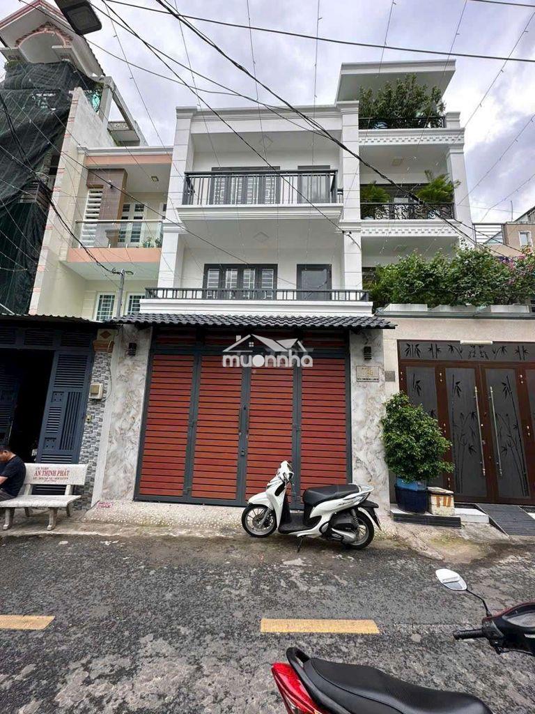Cho thuê nhà 1/lê văn quới - 3 tầng - 14trieu - 4pn - có nội thất