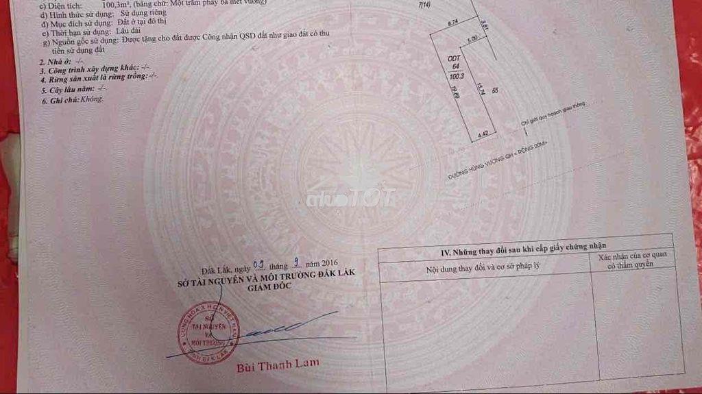 Nhà mặt tiền hùng vương cách ngã 6 400m, 14.7 tỷ, 100,3m2 - 2