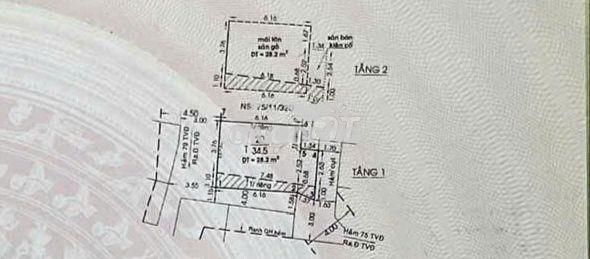 Góc trệt-lầu cũ hiếm q3! 4.8x6.1m , hẻm thoáng xây-nâng cao tầng 5,2t - 2