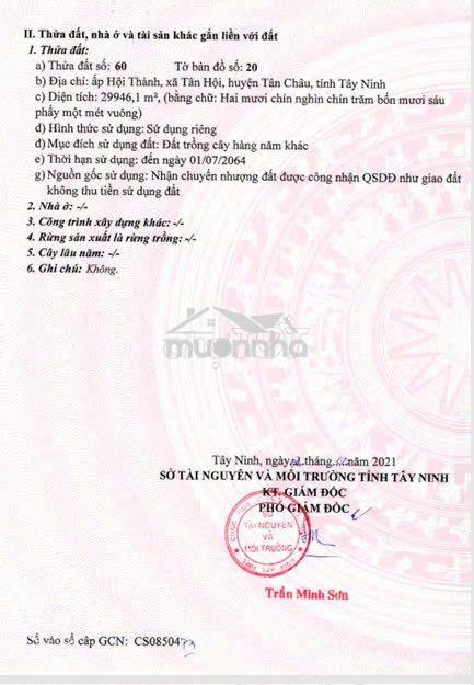 Đất cạnh khu công nghiệp ttc, tân hội, tân châu, tây ninh, 3ha cần bán - 3