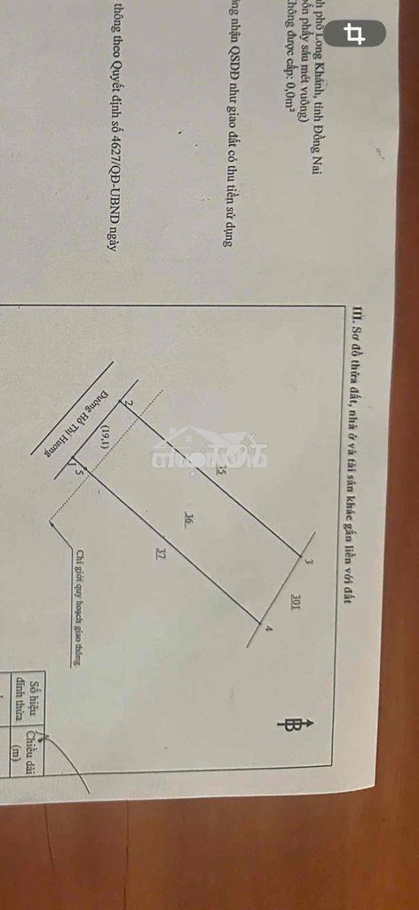 Bán đất mặt tiền đường hồ thị hương – 214,6m² thổ cư – xuân thanh