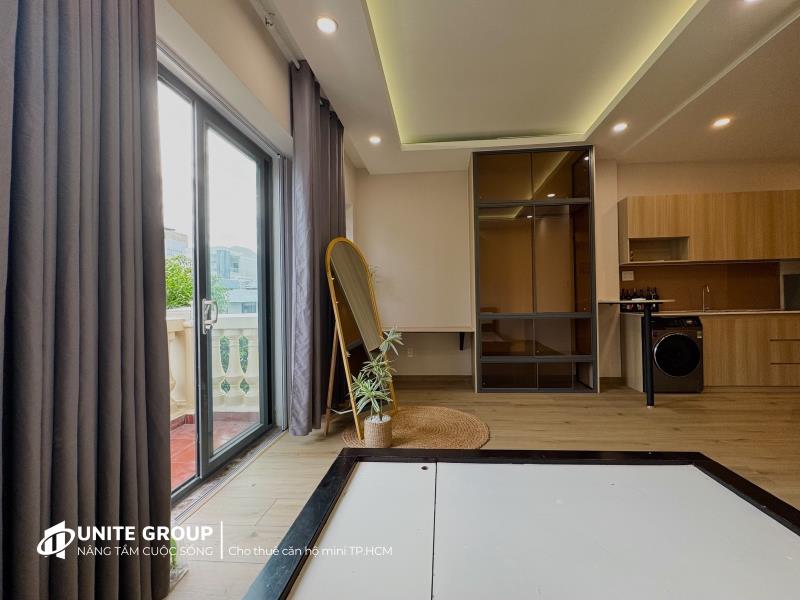 Căn hộ dịch vụ studio có bancol & máy giặt riêng - đường cộng hòa, tân bình - Ảnh 3