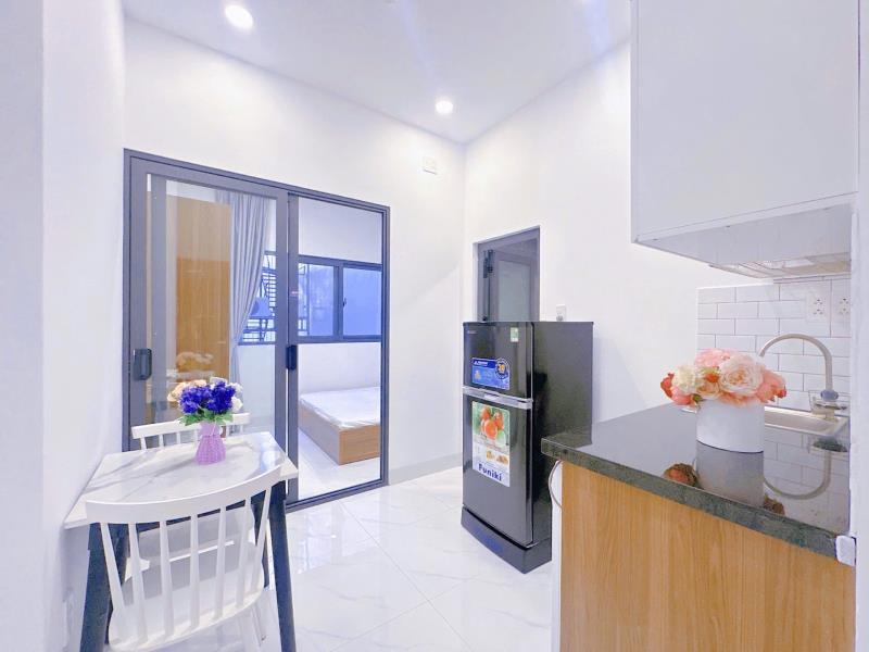 Cho thuê căn hộ 1pn hiện đại đường tăng bạt hổ quận bình thạnh, thuận tiện đi q1 - gần hutech, ngoại thương, văn lang