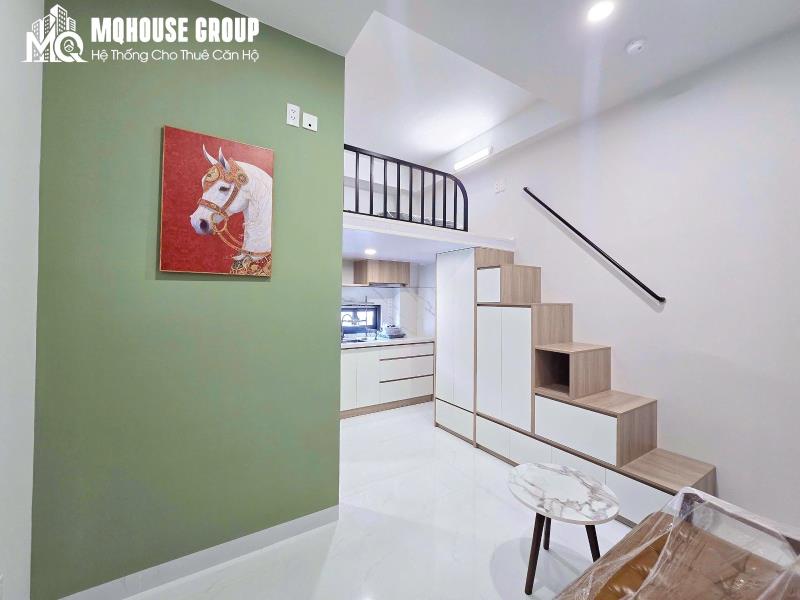 Căn phòng duplex mới tinh 100%, thiết kế tone xanh bơ kết hợp trắng - gỗ cực kỳ xinh xắn và mát mắt ngay khu tân thuận, quận 7