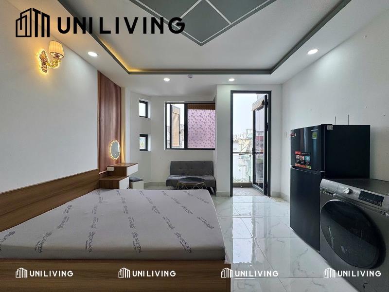 Thuê ngay căn hộ ban công máy giặt riêng full nội thất mới 100% ngay đường nơ trang long giáp quận 1,3 gần chợ bà chiểu 