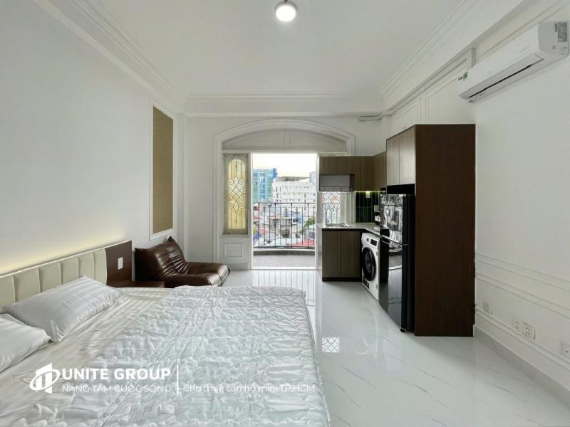 Thuê ngay căn hộ ban công 40m2 full nội thất hiện đại sát q1 an ninh cao thuận tiện di chuyển
