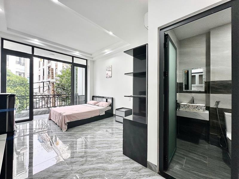 Cho thuê căn hộ 40m², ban công lớn cây xanh, máy giặt riêng,  gần uef, uth, ftu2 & q1 – lê quang định, bình thạnh - Ảnh 3