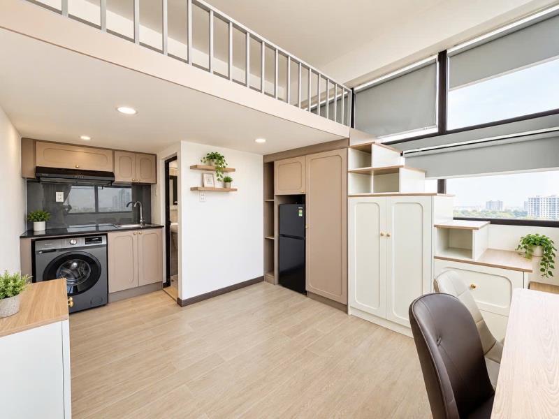 Phòng trọ duplex cửa sổ trời, thang máy, mới 100%, khu vực bàu cát, tân bình, gần đại học văn hiến, tân phú, rộng rãi thông thoáng, ở được 2-3 người