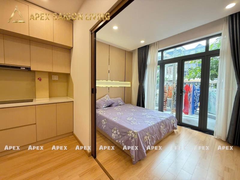 Cho thuê căn hộ 1 phòng ngủ ban công sáng thoáng full nội thất gần chợ bà chiểu tiện đi trung tâm bùi đình tuý bình thạnh  - Ảnh 4