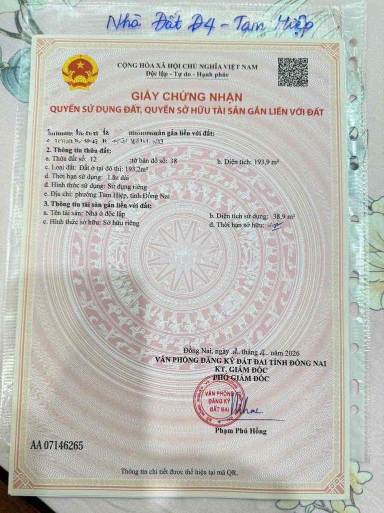 2 mặt tiền đường 4 trương định