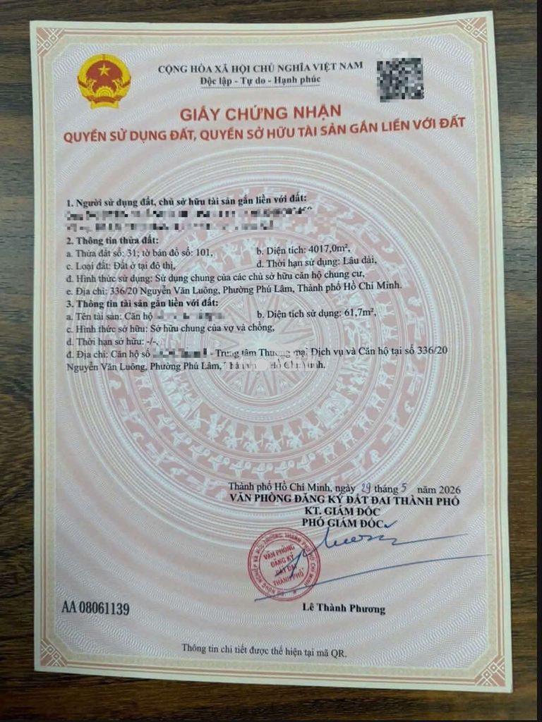 Bán gấp ch sổ hồng saigon asiana 2pn 2wc 67m²