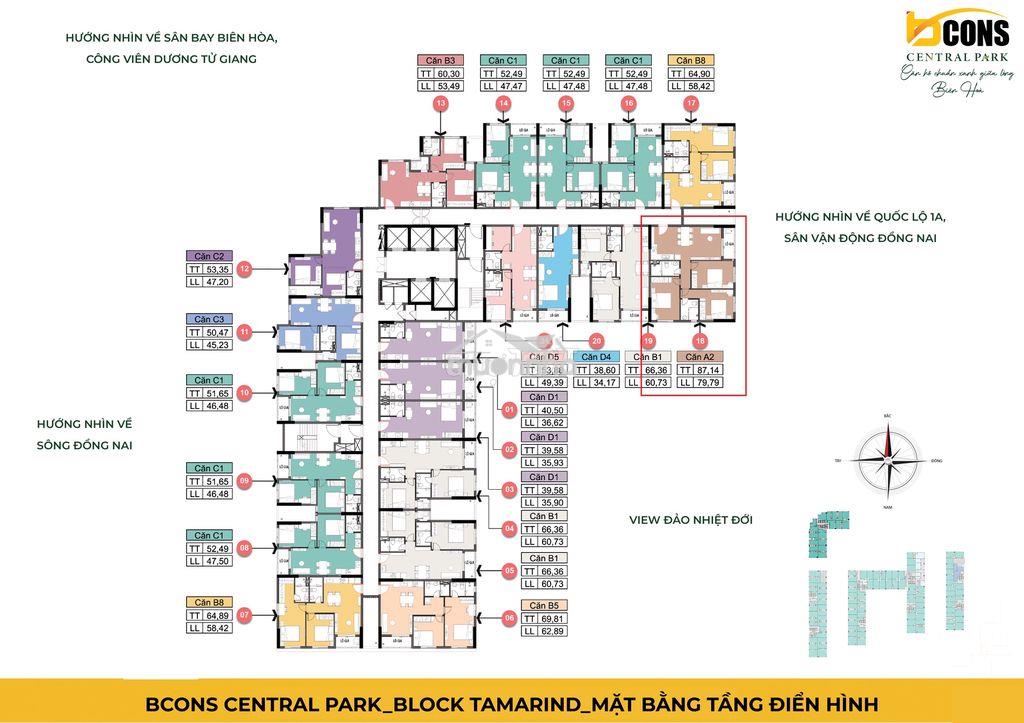 Căn gốc 3pn số lượng có hạng tại bcons biên hòa (rumor 49,9tr/m2) - 4